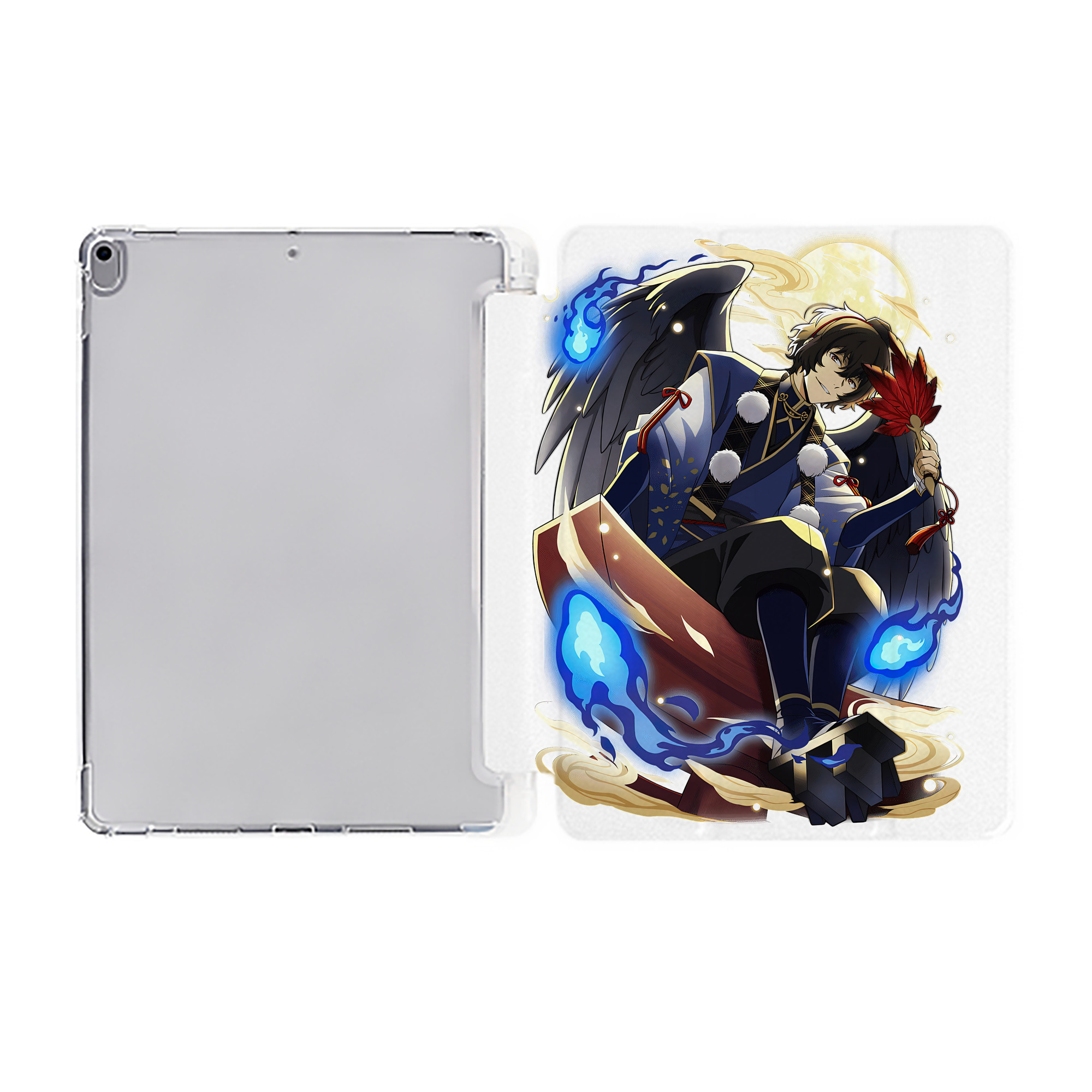 （画像用） 文豪ストレイドッグス Bungo Stray Dogs IPad ケース ペン収納付き 三つ折りスタンド PUレザー×シリコン 対応機種9.5/10.5/10.9インチ